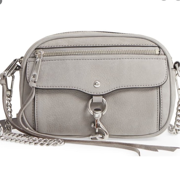 Rebecca Minkoff Blythe Grey Leather Crossbody - Picture 3 of 8